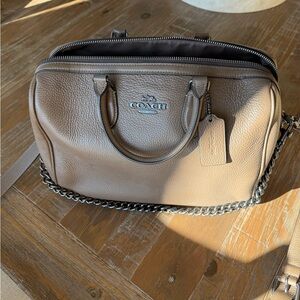 Coach Tan Leather Satchel Bag